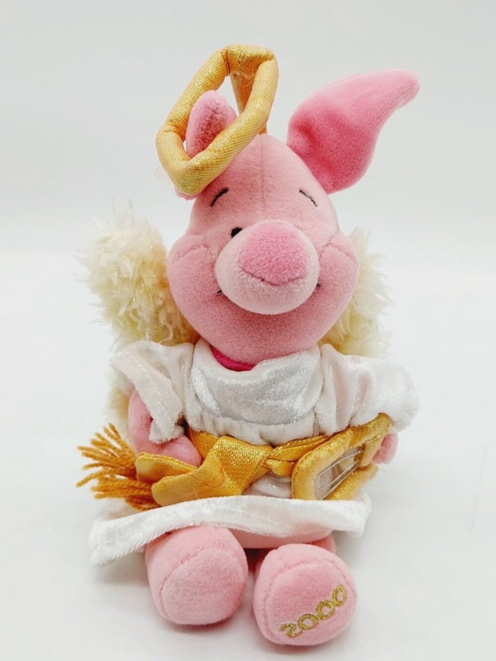 Winnie The Pooh and Friends Piglet Angel Bean Bag Plush 2000
